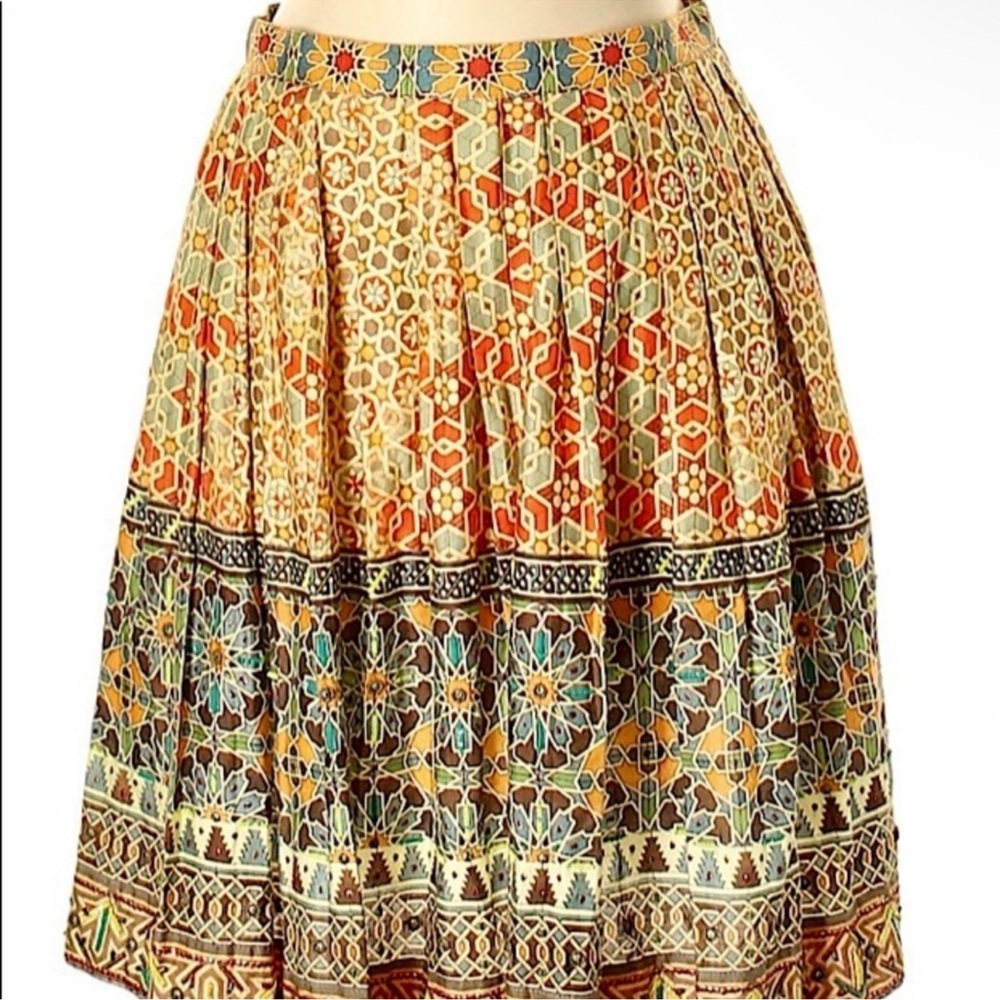 Tanvi Kedia for Anthropologie Beaded Embellished Rotational Symmetry Skirt